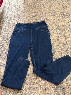 HALARA Dark Blue Pull-On Jeggings with Elastic Waist